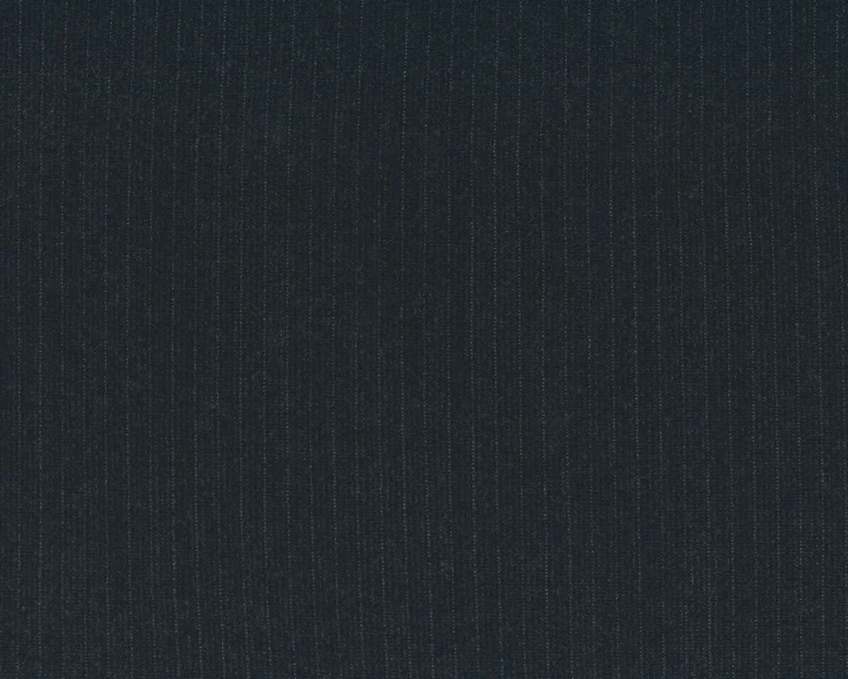 Italienischer Flanellstoff aus Schurwolle PIERO, Nadelstreifen, nachtblau