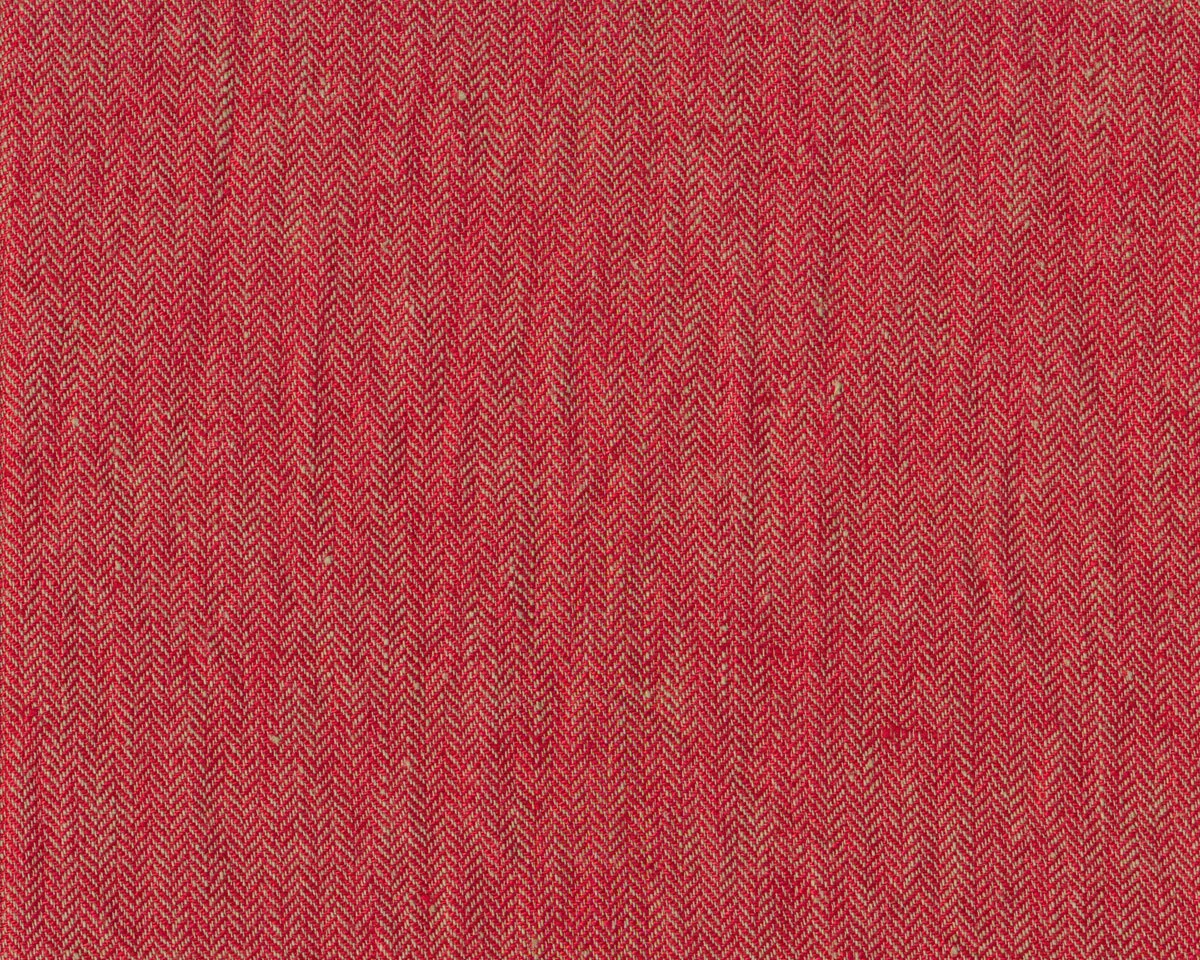 Italienischer Hanfstoff HARIGOSTO, Fischgrat, rot-beige, Toptex