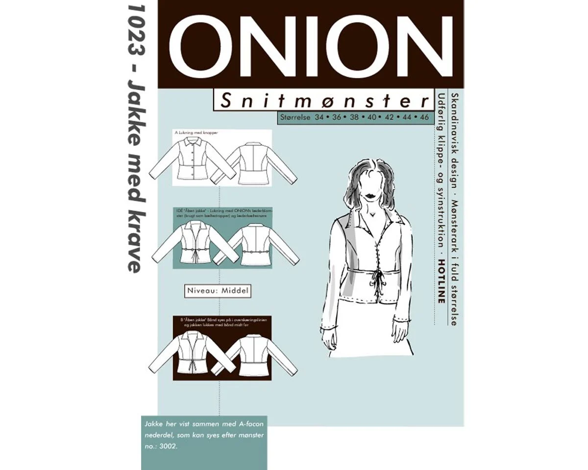 Jacke mit Kragen, Schnittmuster ONION 1023