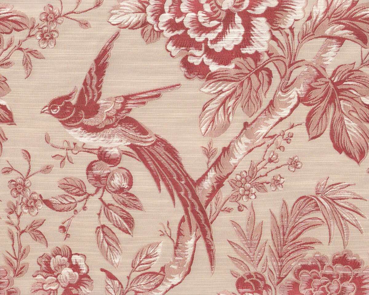Jacquard-Dekostoff BOTANIST, exotische Vögel, Clarke & Clarke
