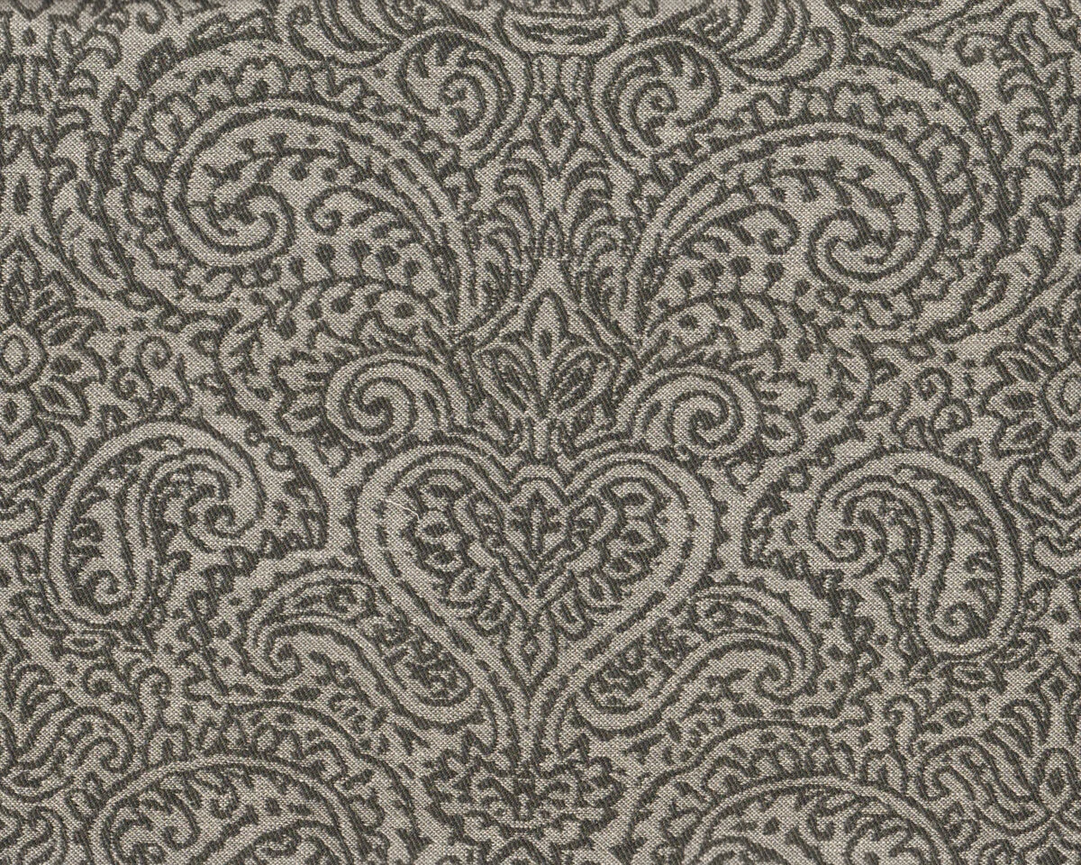 Jacquard-Dekostoff VINTAGE, Paisleys, anthrazit, Clarke & Clarke