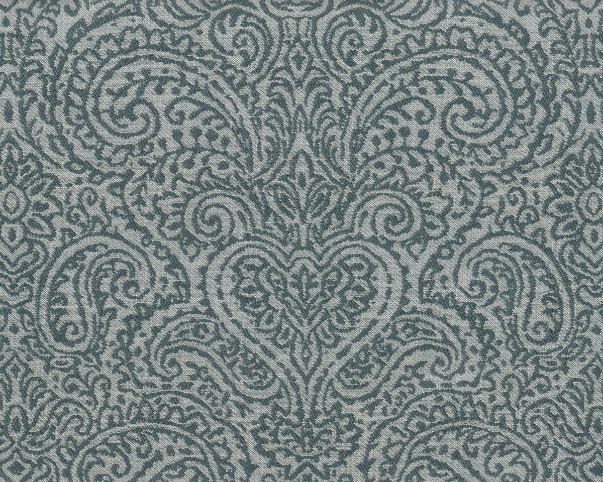 Jacquard-Dekostoff VINTAGE, Paisleys, jeansblau, Clarke & Clarke