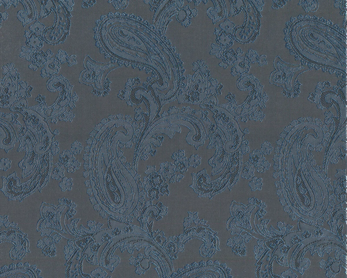 Jacquard-Futterstoff zweifarbig mit Paisleys, grau