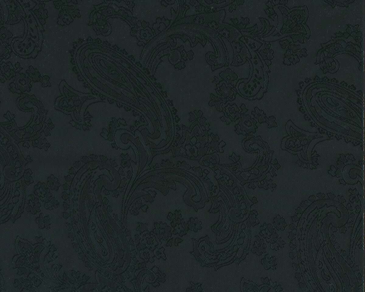 Jacquard-Futterstoff zweifarbig mit Paisleys, schwarz