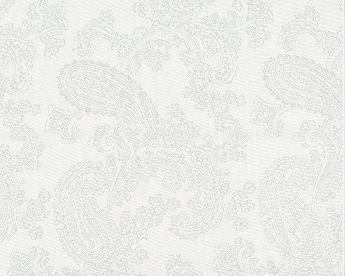 Jacquard-Futterstoff zweifarbig mit Paisleys, weiß