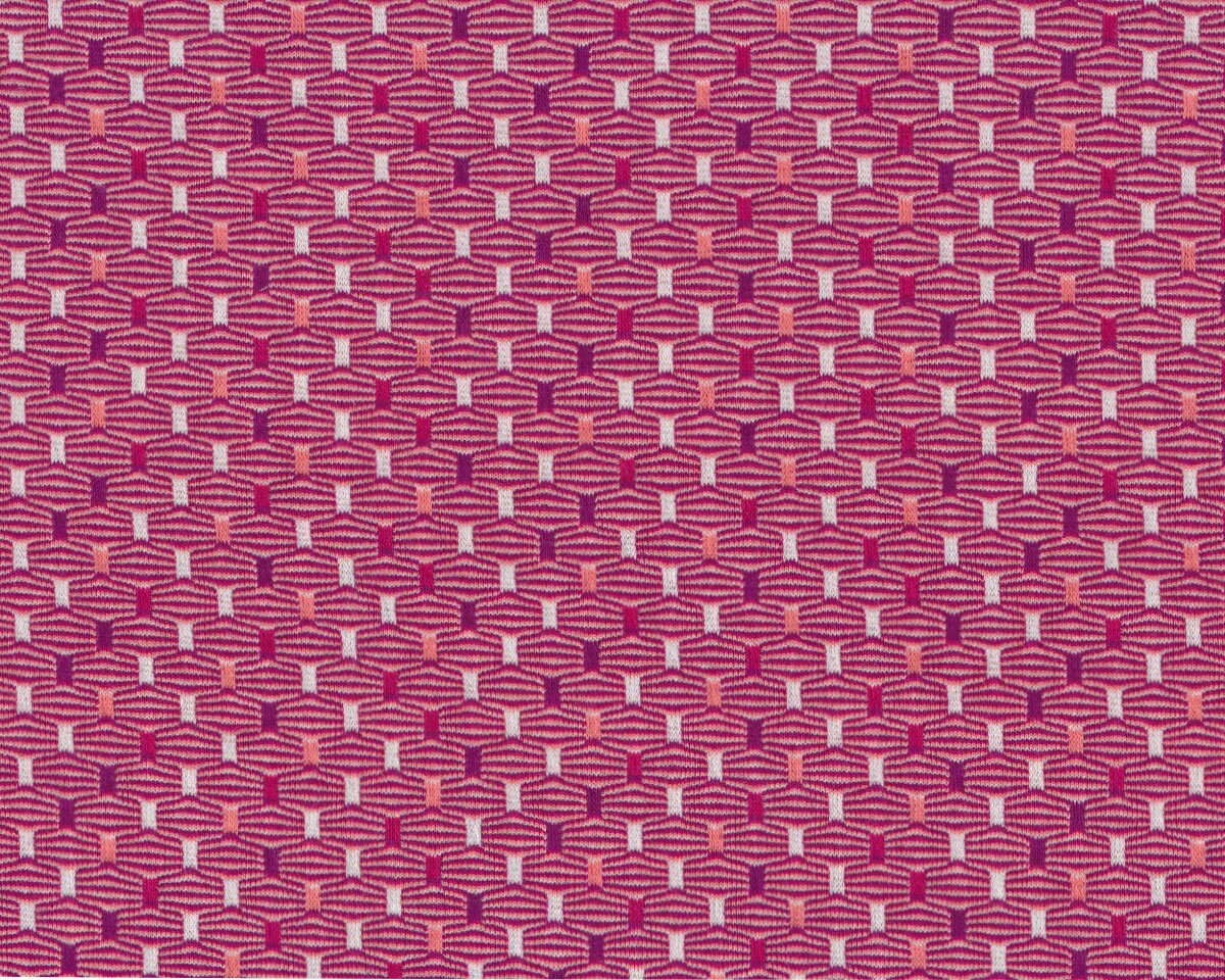 Jacquard-Jersey ANGULA, Rechtecke, fuchsiarot,Toptex