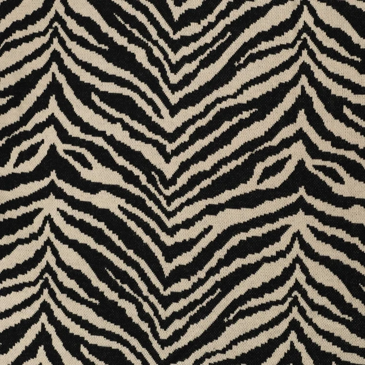 Jacquard Jersey Zebra, schwarz