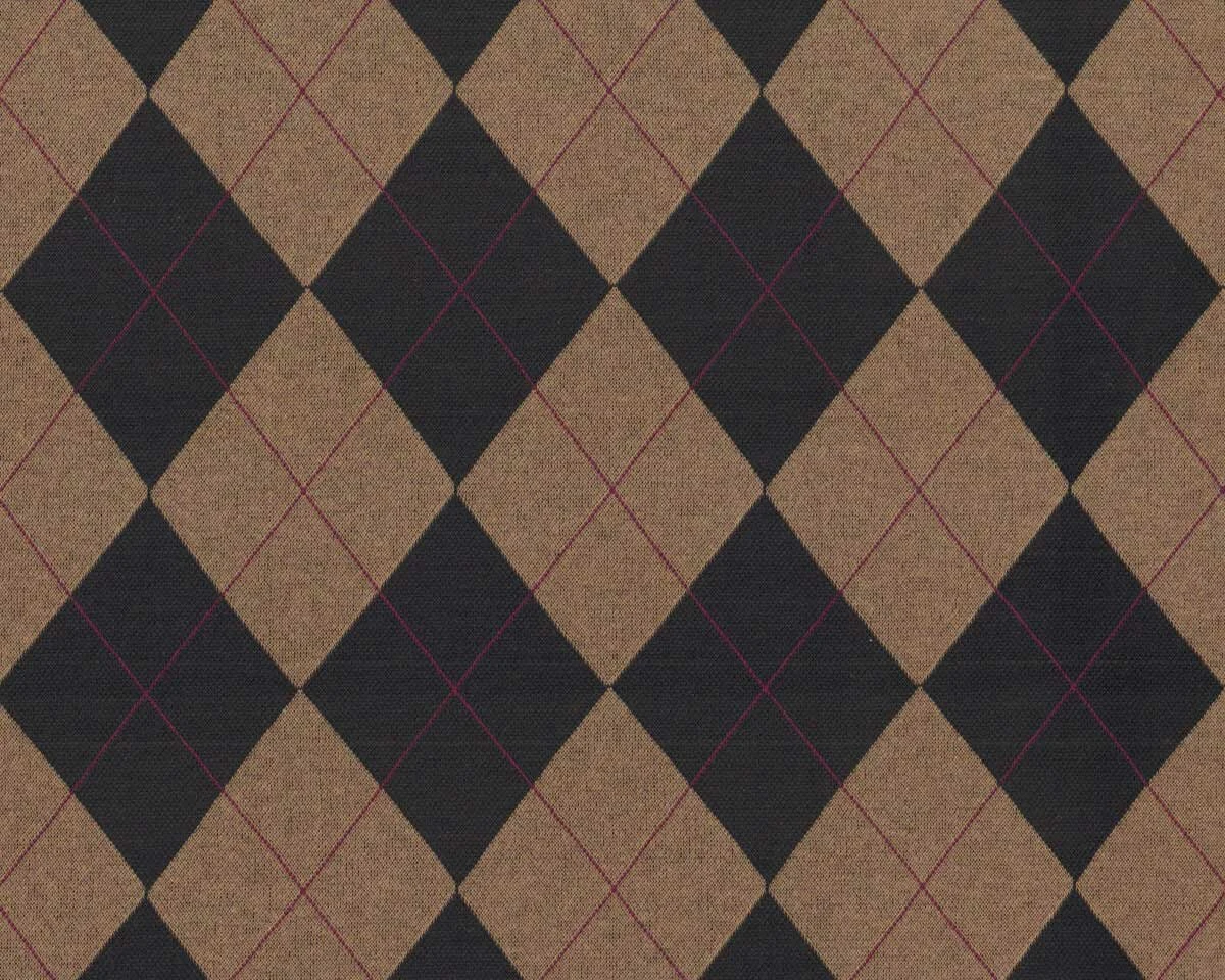 Jacquard-Strickjersey MELODY, Diagonal-Karo, beigebraun, Hilco