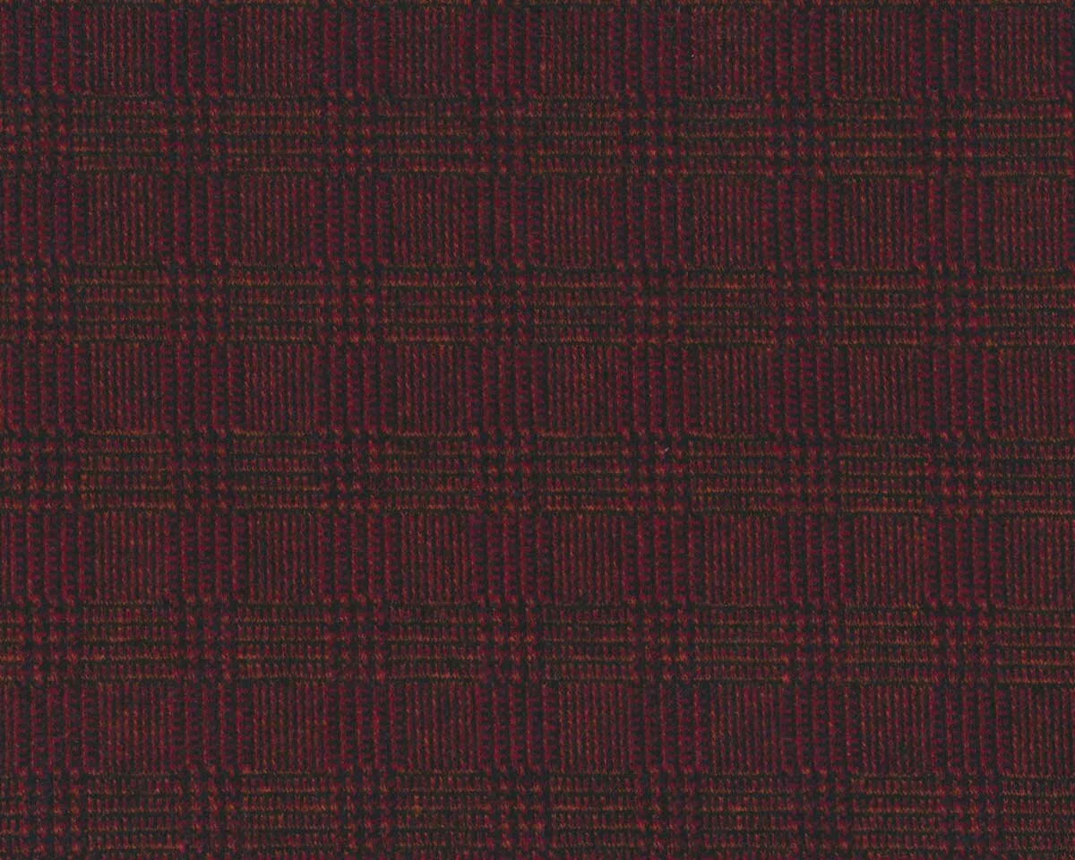 Jacquard-Strickjersey NENA, Karomuster, aubergine, Hilco