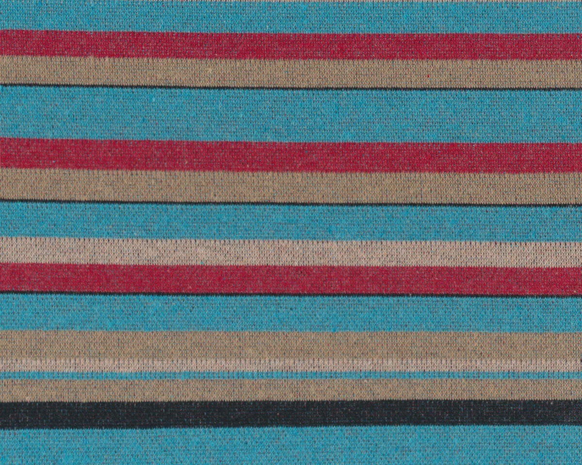 Jacquard-Strickstoff STRIPES, türkis, Fibre Mood