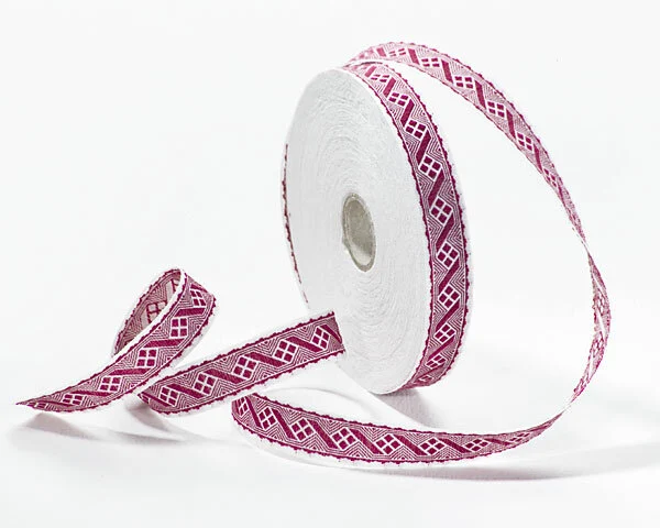 Jacquardband ZACKEN, 1,5 cm breit, 2 Farben