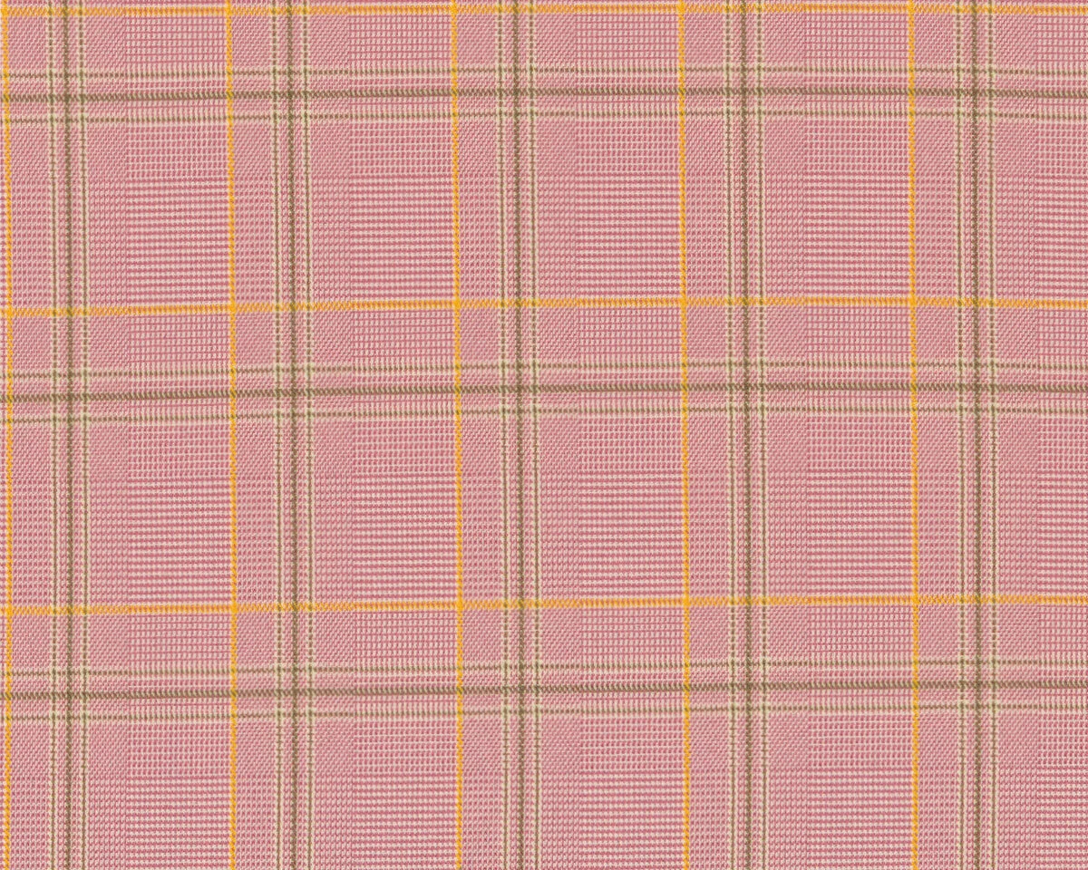Jacquardstoff GLEN, Glenchech-Karo, rosa-gelb, Fibre Mood
