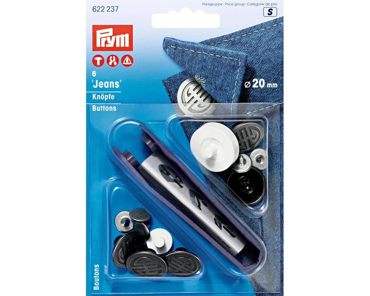 Jeansknöpfe TREND, altsilber, 20 mm