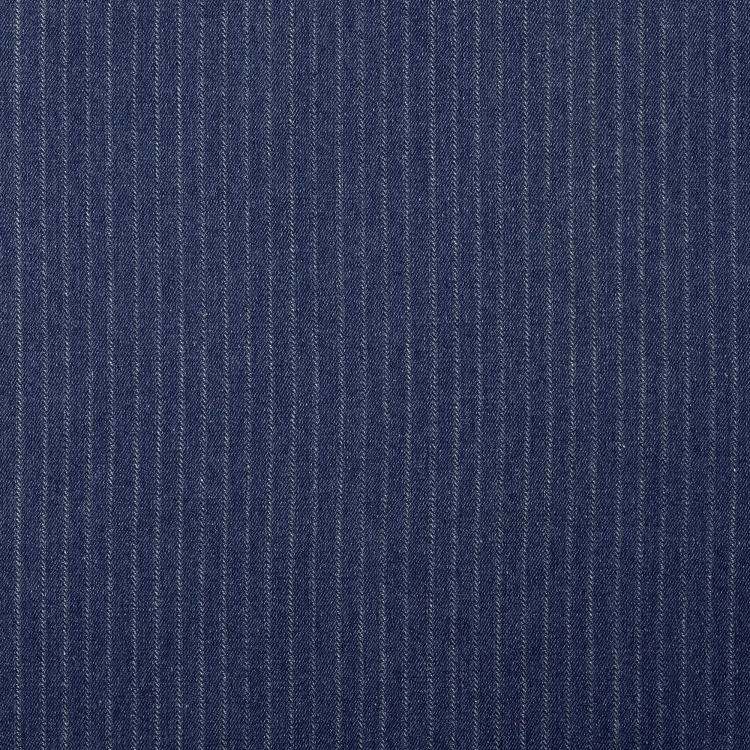Jeansstoff Nadelstreifen, mittelblau