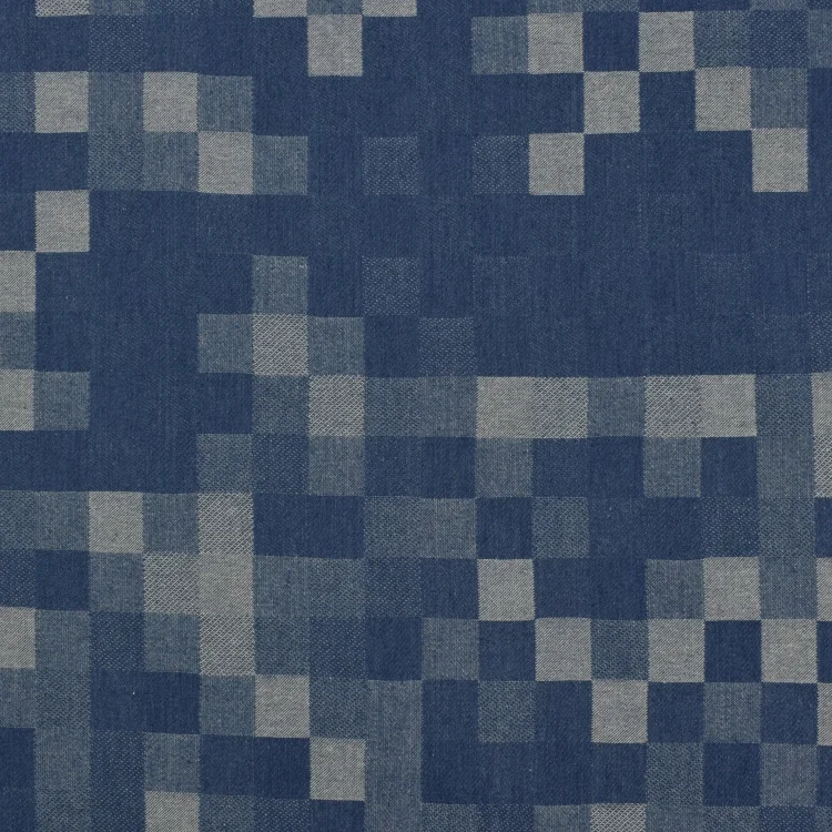 Jeansstoff Patchwork-Style, mittelblau
