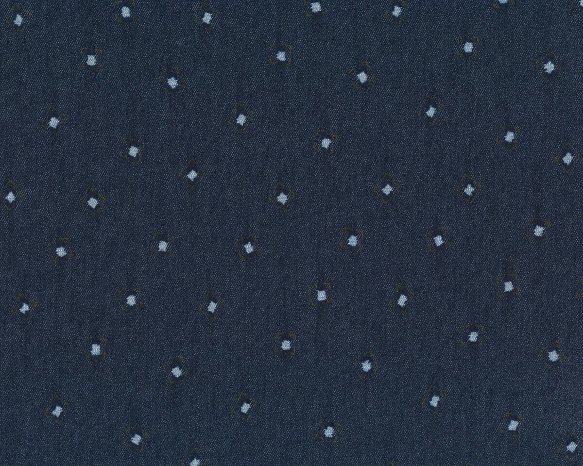 Jeansstretch DESTINY, Webpunkte, dunkles jeansblau, Hilco