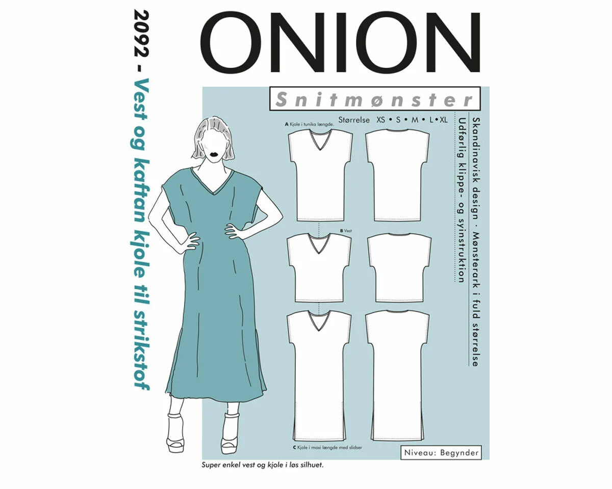 Kaftankleid und -oberteil, Schnittmuster ONION 2092