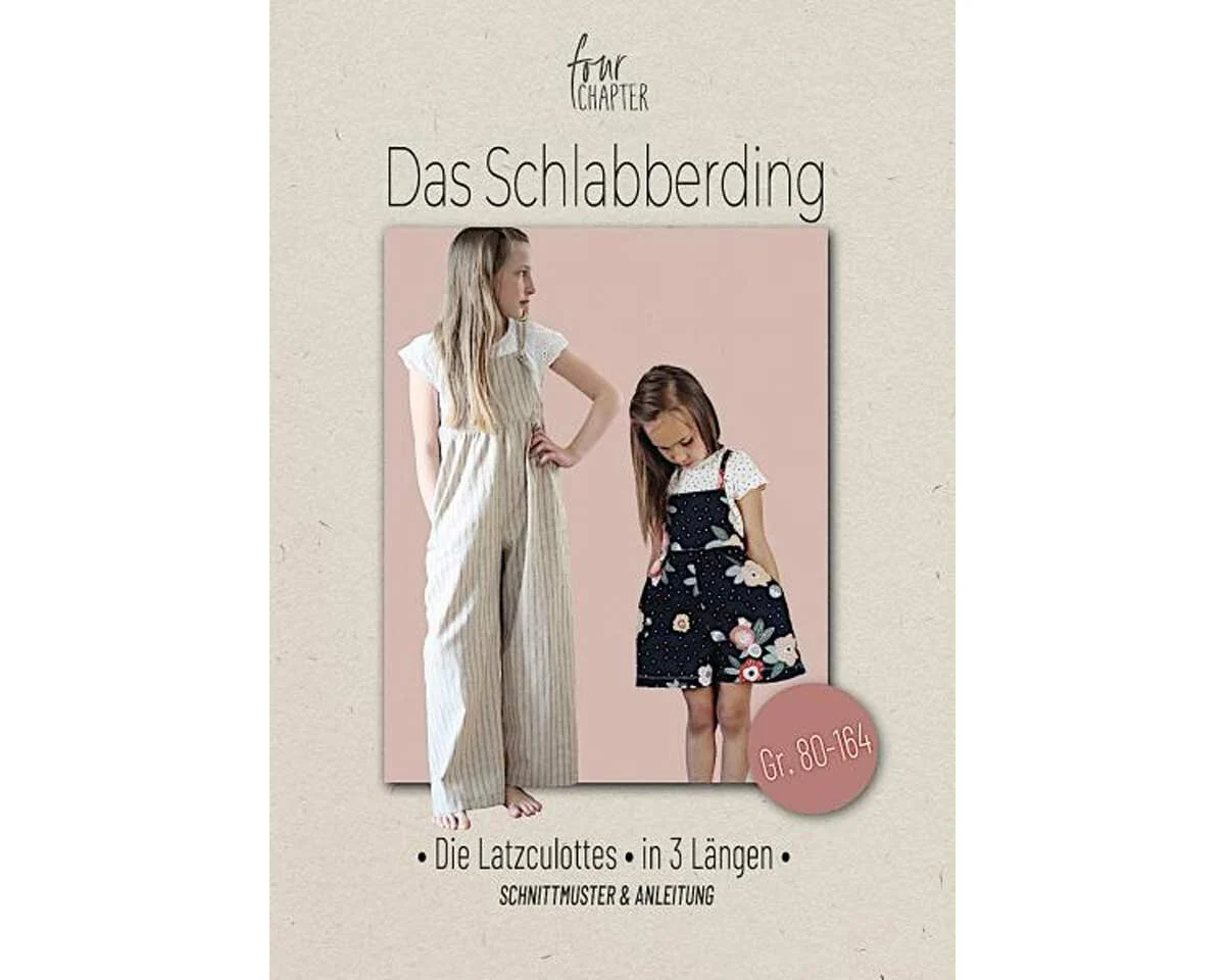 Kinder-Schnittmuster DAS SCHLABBERDING, Latzhose, Blaubeerstern
