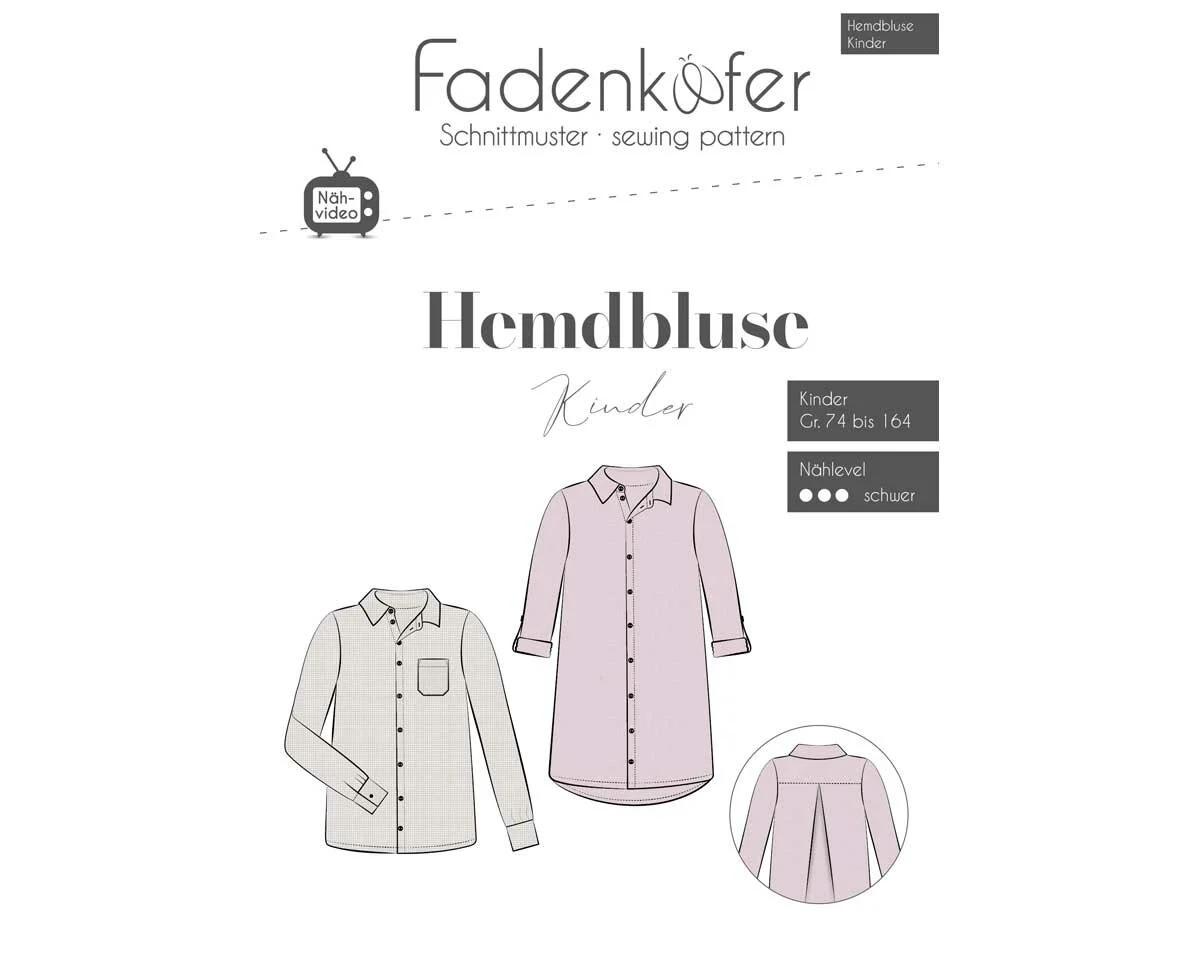 Kinder-Schnittmuster Hemdbluse, fadenkäfer