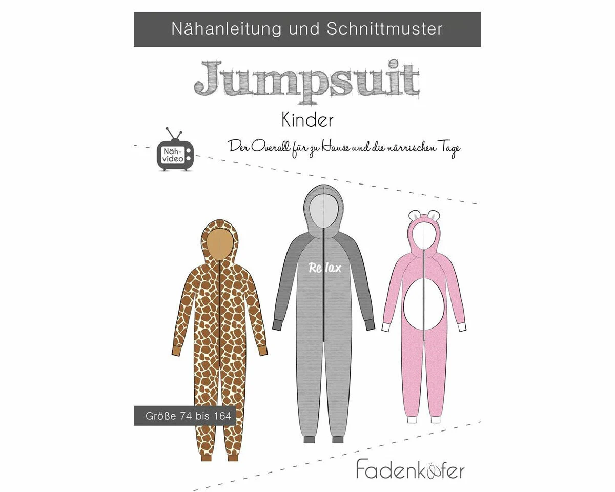 Kinder-Schnittmuster JUMPSUIT, fadenkäfer