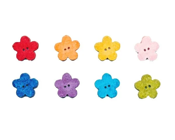 Kinderknöpfe aus Keramik BLUMEN, Jim Knopf