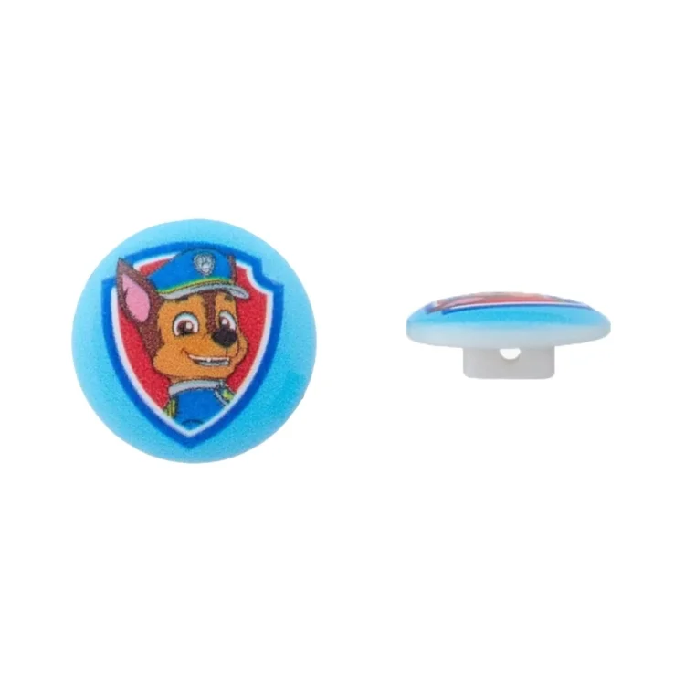 Kinderknopf Paw Patrol Chase 15 mm, blau