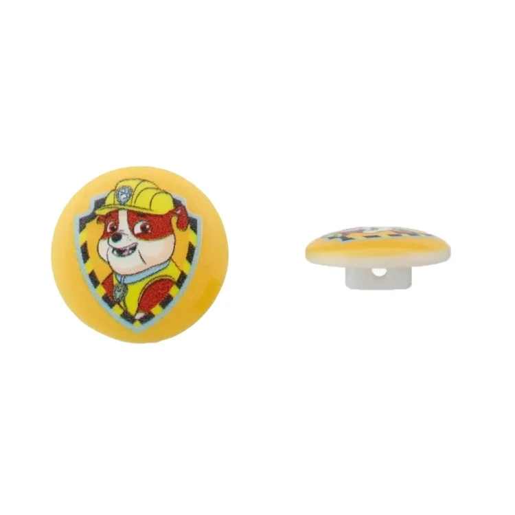 Kinderknopf Paw Patrol Rubble 15 mm, gelb