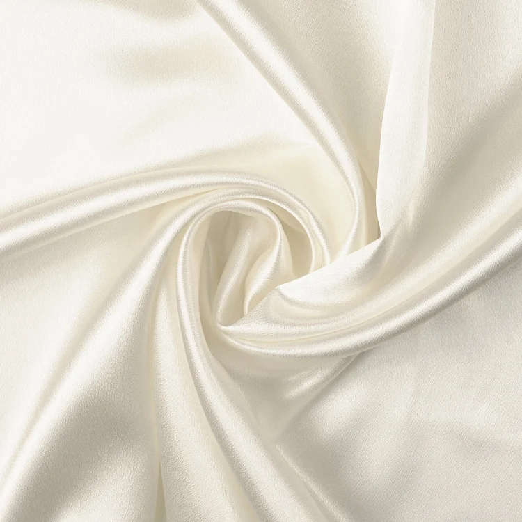 Krepp Satin wollweiss