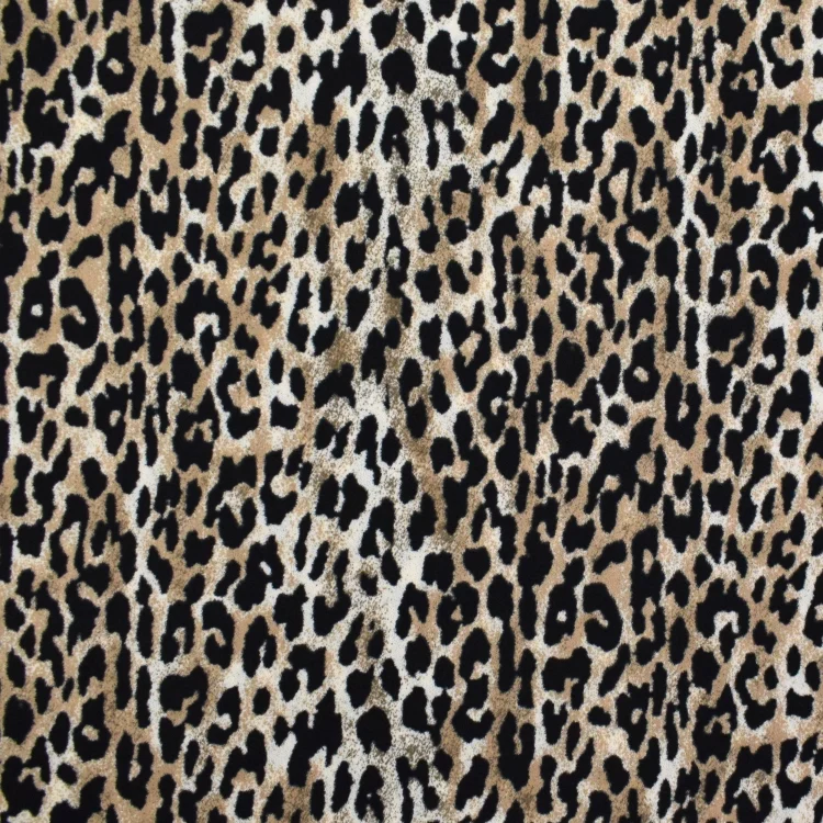 Kreppjersey Leopard, beige