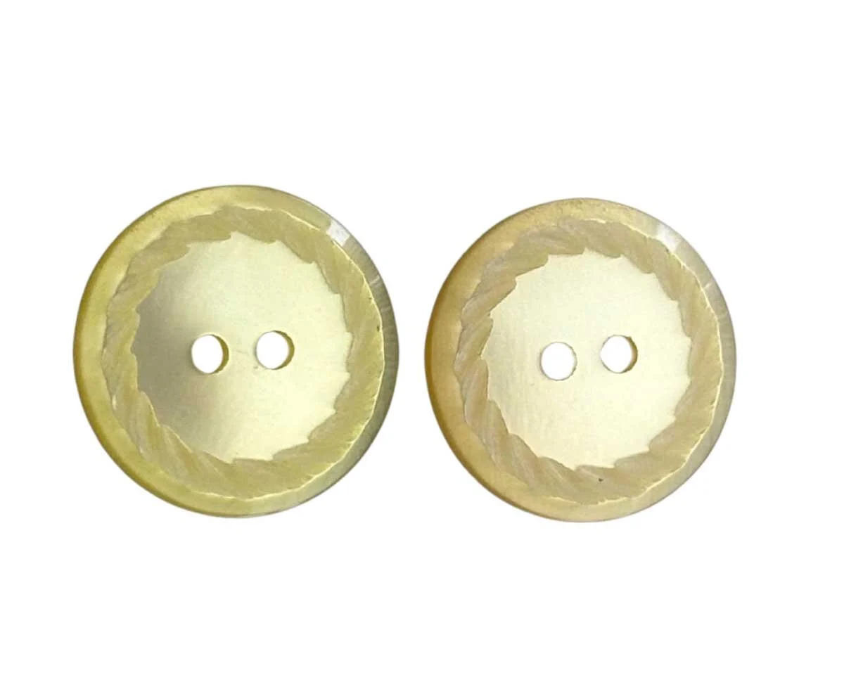 Kunststoffknopf PERLRAND, halbtransparent, Kranz, 18 mm, Union Knopf