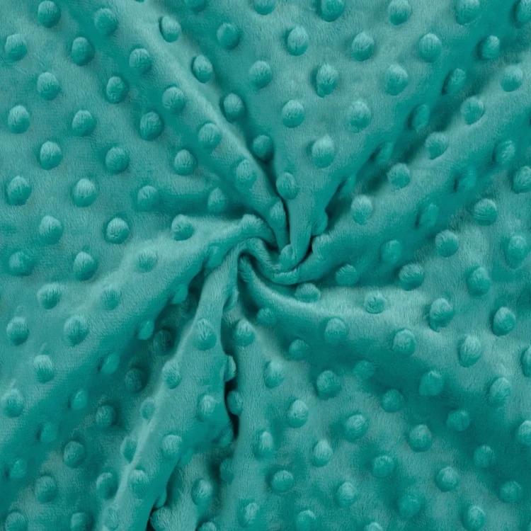 Kuschelfleece Minky Dots, aqua