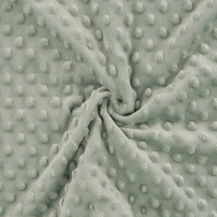 Kuschelfleece Minky Dots, blassgrün
