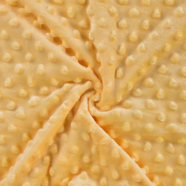 Kuschelfleece Minky Dots, hellgelb