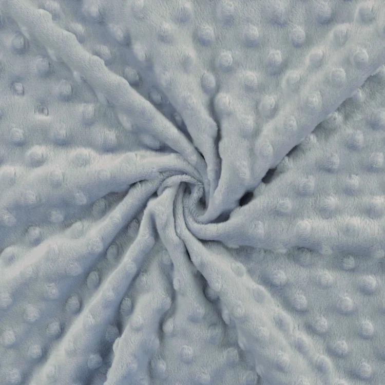 Kuschelfleece Minky Dots, himmelblau