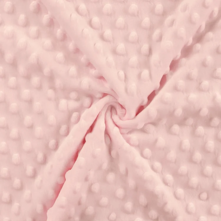 Kuschelfleece Minky Dots, rosa