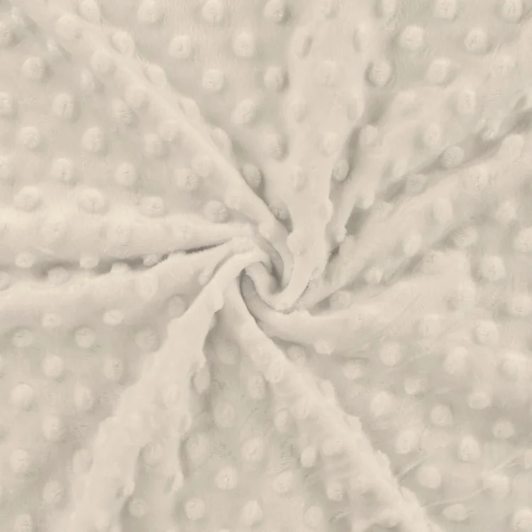 Kuschelfleece Minky Dots, wollweiss