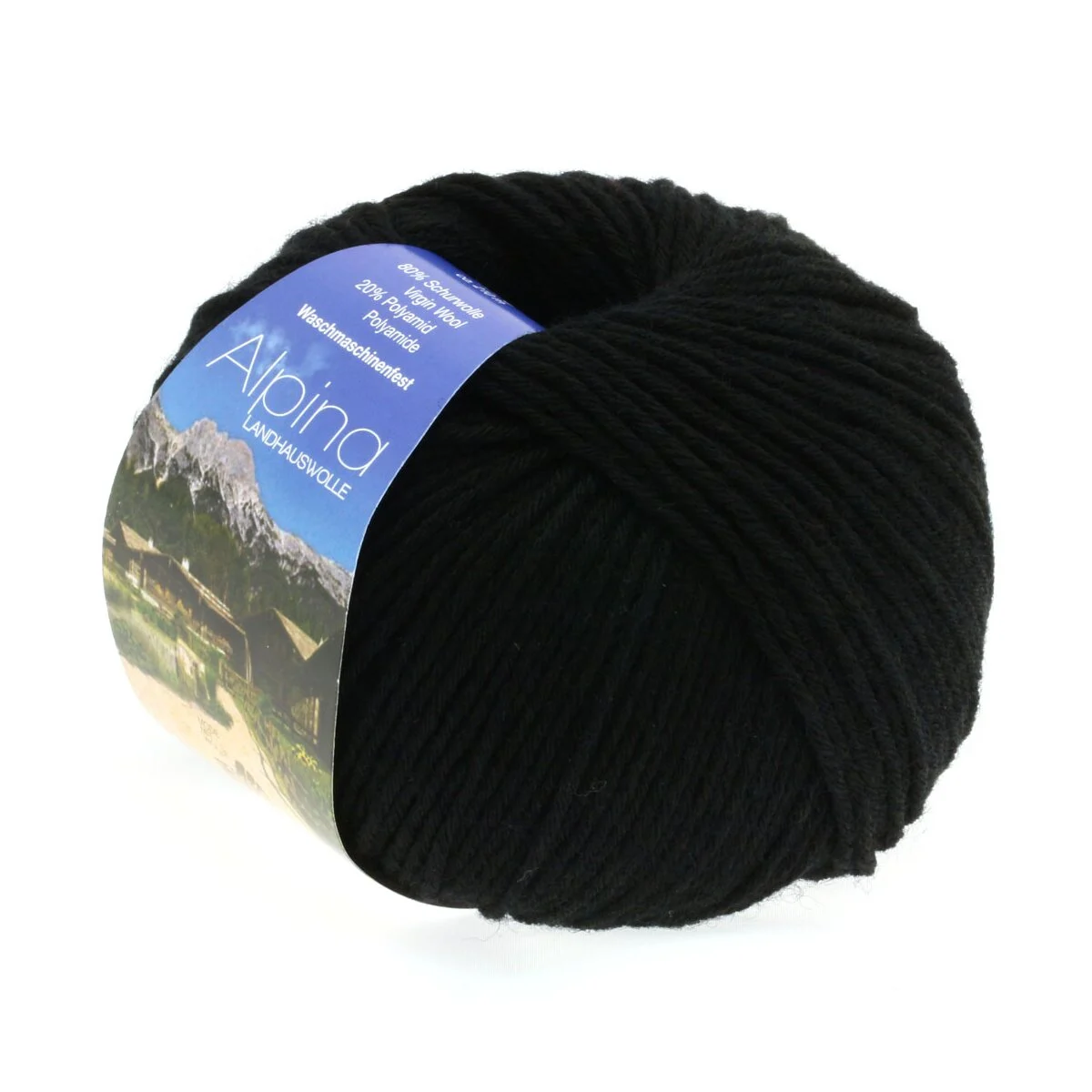 Lana Grossa - Alpina Landhauswolle 0009 schwarz