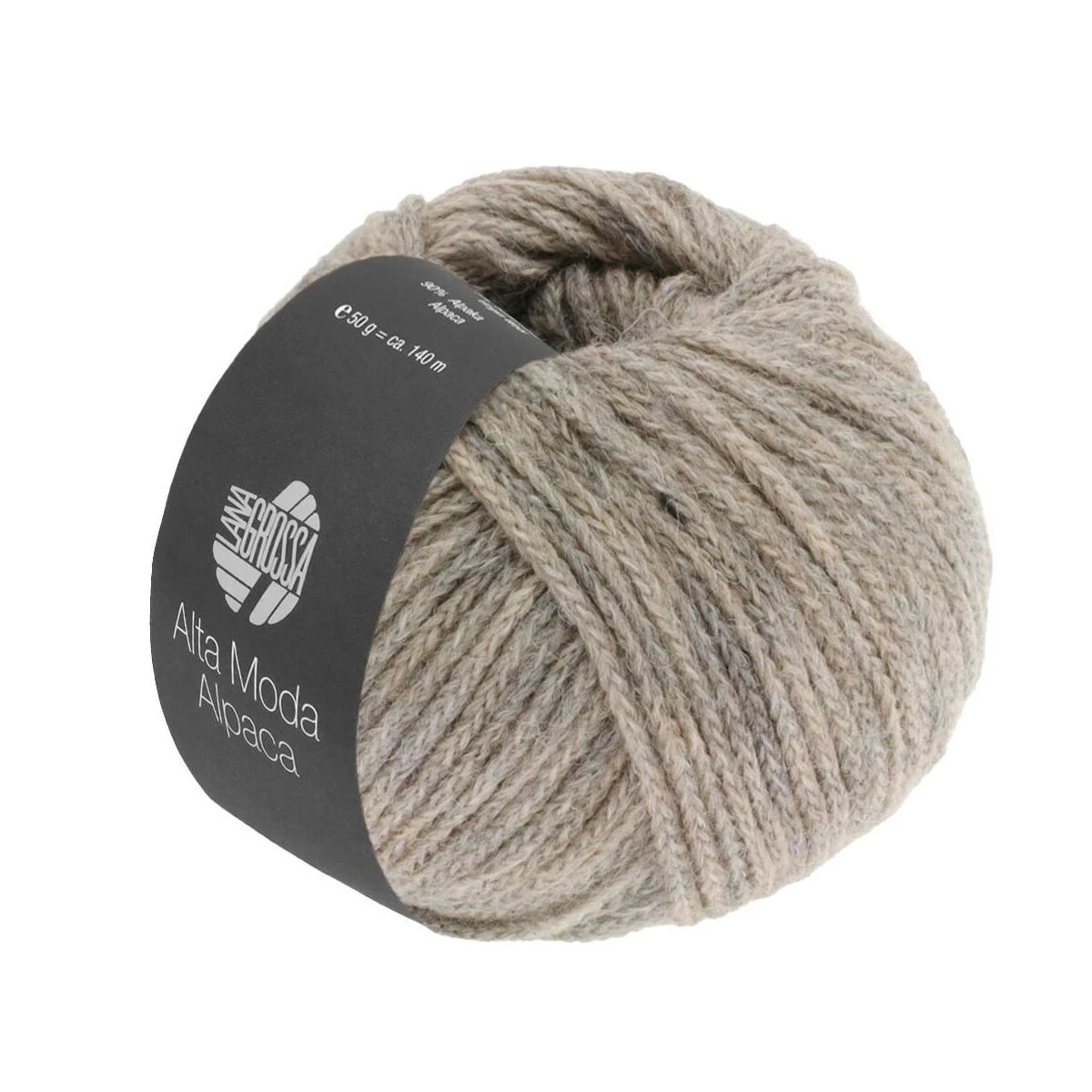 Lana Grossa - Alta Moda Alpaca 0015 grau/beige meliert