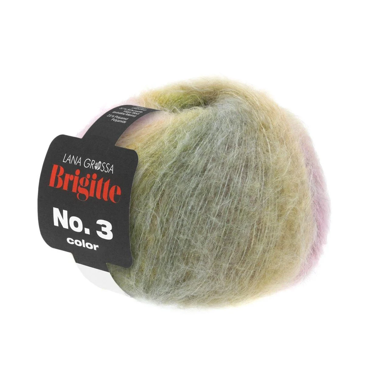 Lana Grossa - Brigitte No. 3 Color 0105 grau gelb pastellrosa