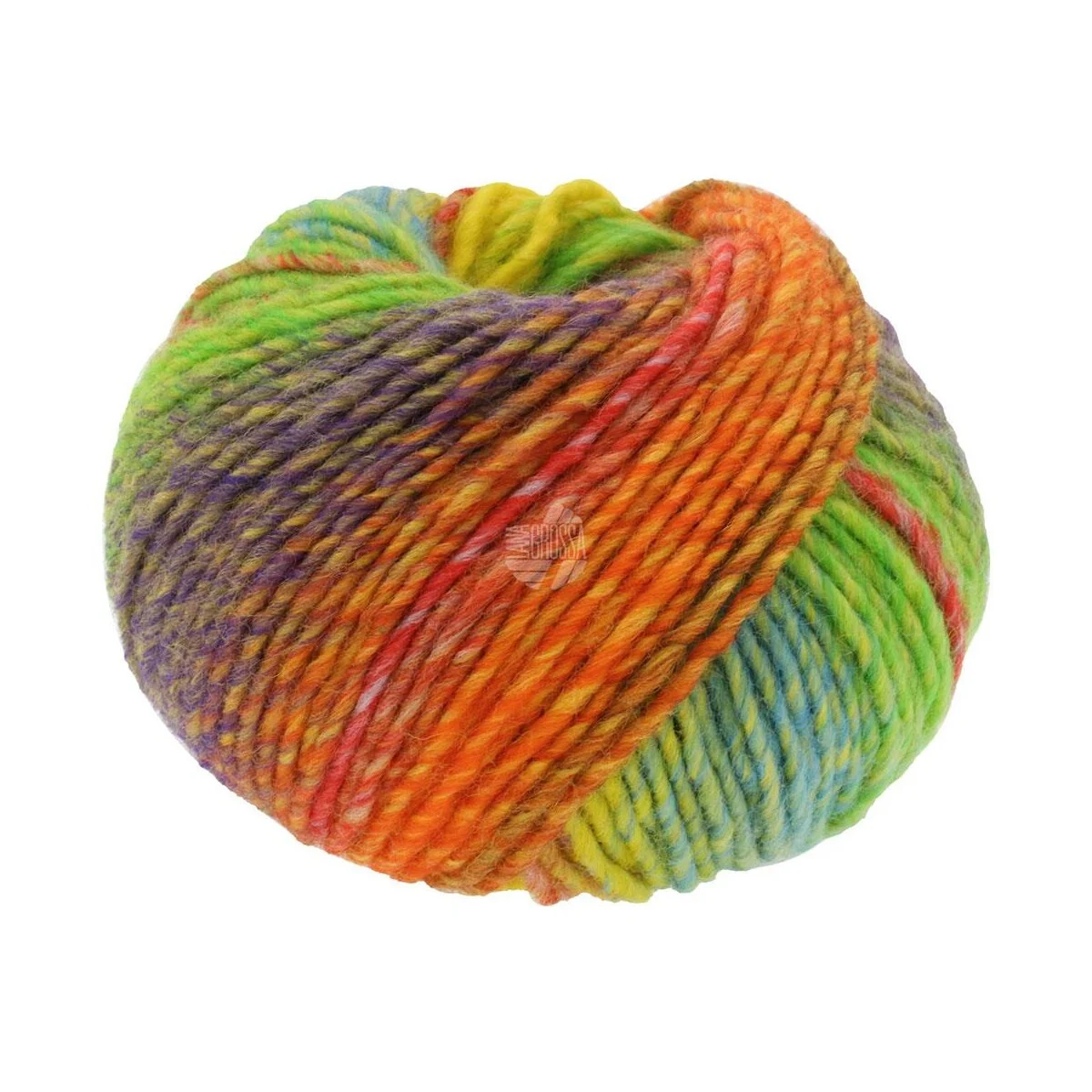 Lana Grossa - Colors For You 0140 graugrün blauviolett orange gelbgrün braun fuchsia rosa rot dunkelrot opalgrün gelb