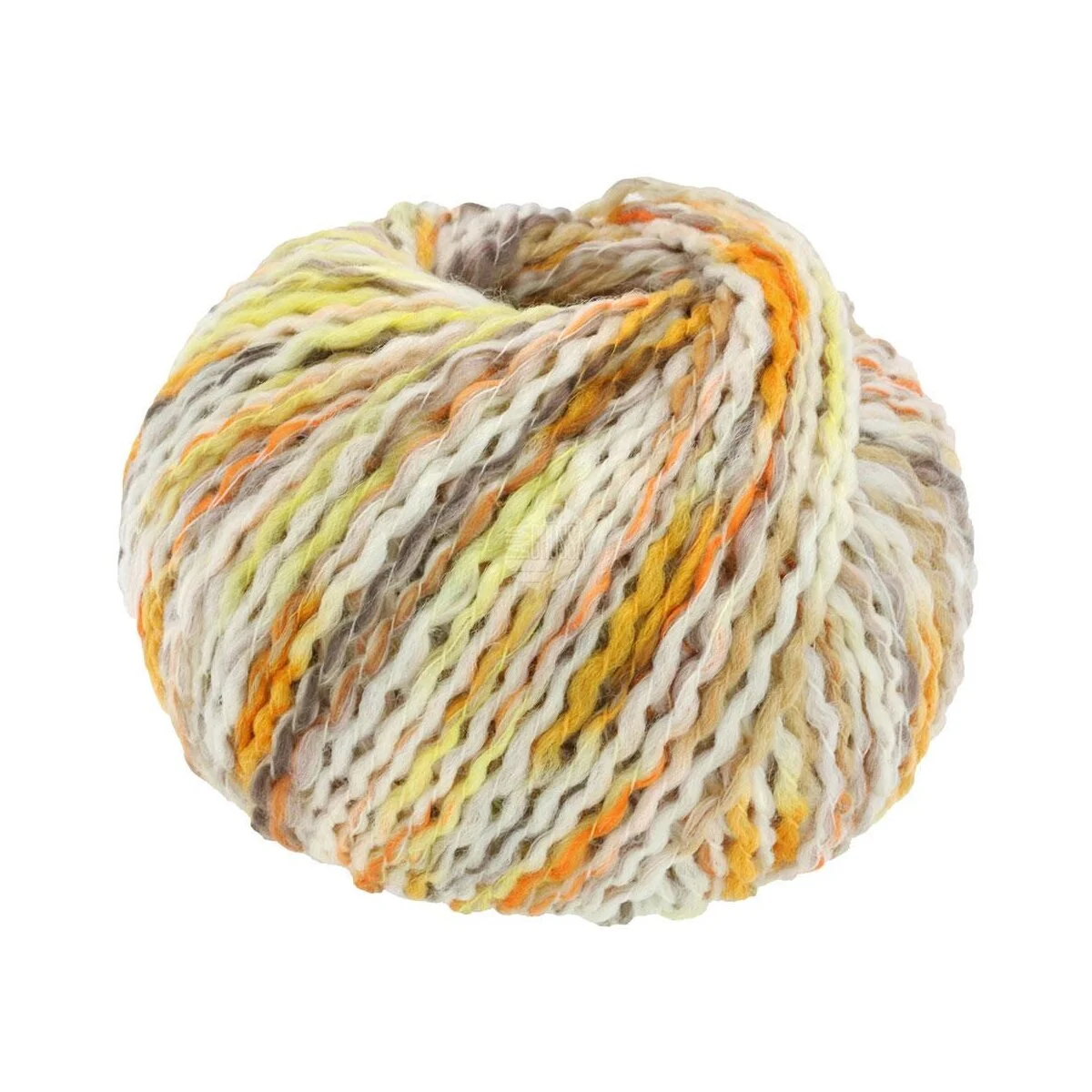 Lana Grossa - Colortwist 0011 rohweiß rost aubergine taupe