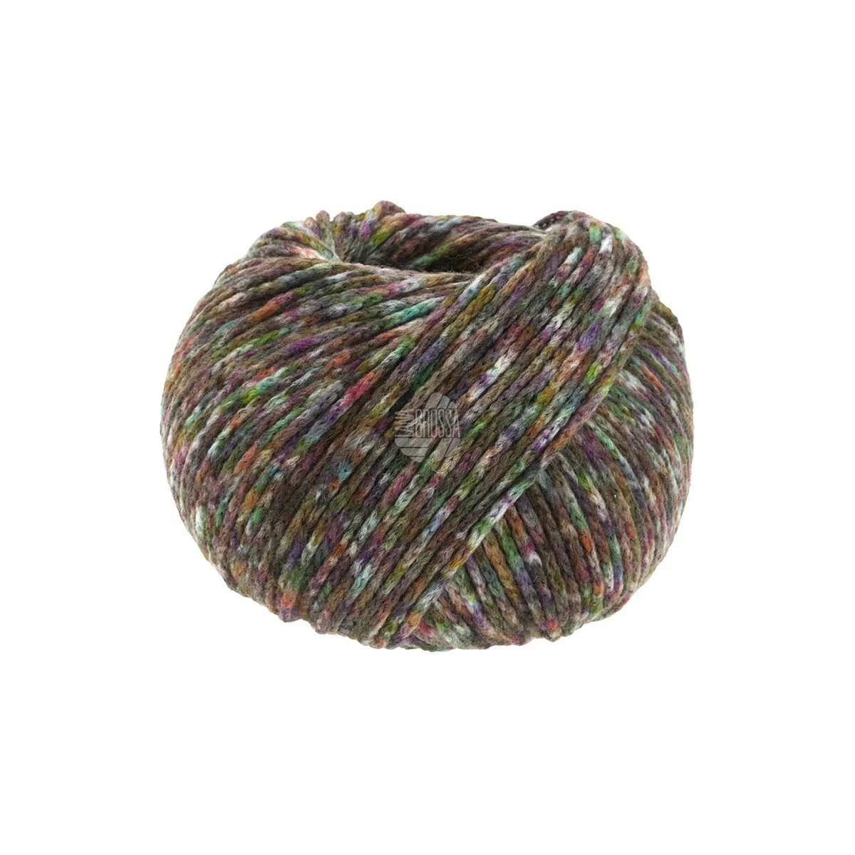 Lana Grossa - Cool Merino Print 0102 grün braun brombeer fuchsia aubergine