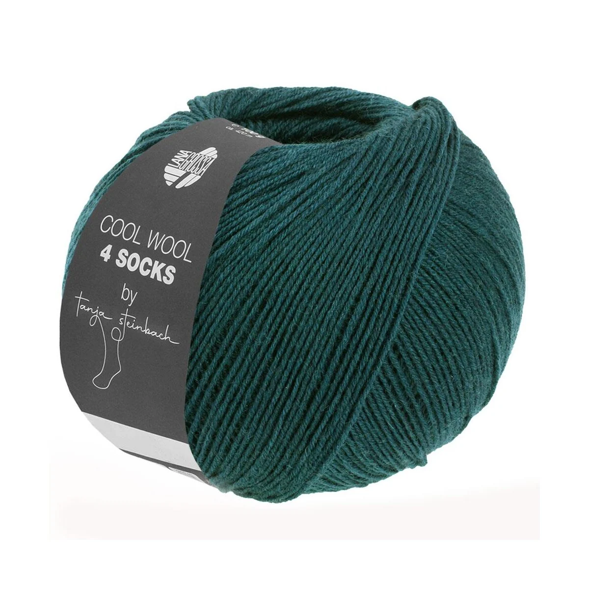 Lana Grossa - Cool Wool 4 Socks Uni 7701 dunkelgrün