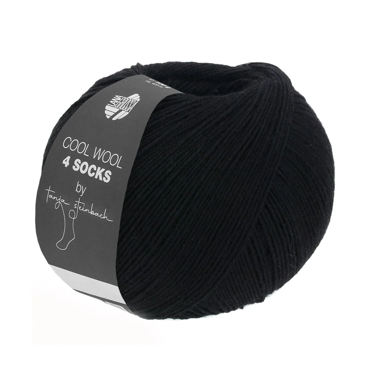 Lana Grossa - Cool Wool 4 Socks Uni 7706 schwarz