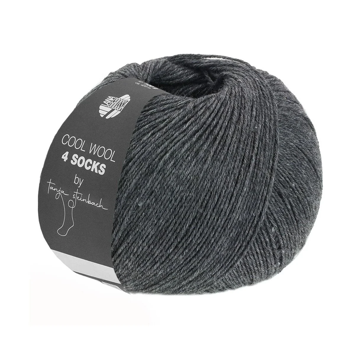 Lana Grossa - Cool Wool 4 Socks Uni 7707 anthrazit