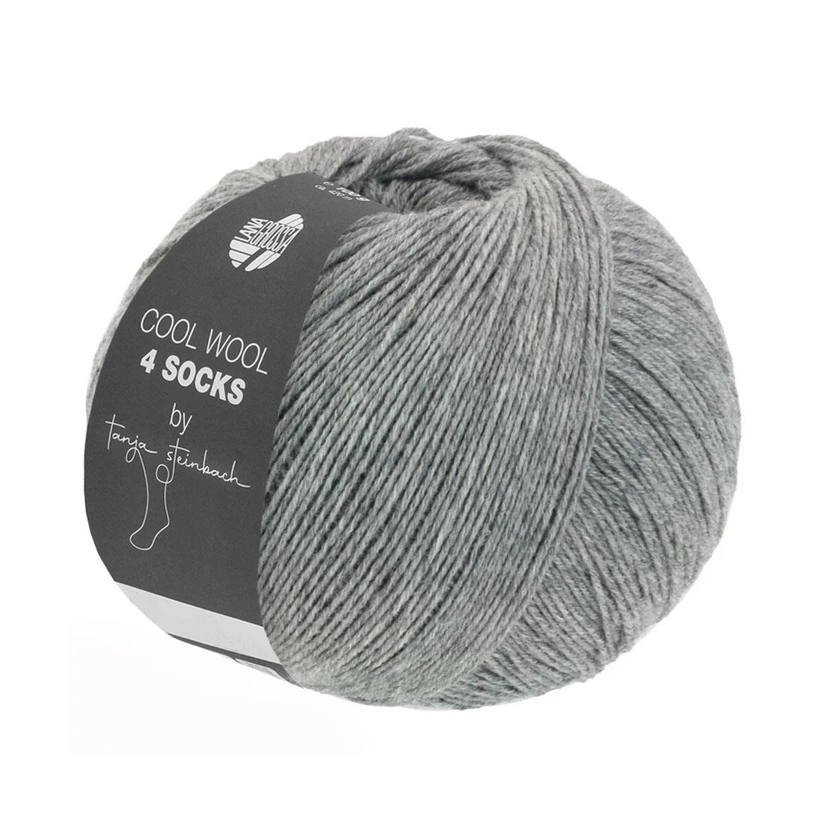 Lana Grossa - Cool Wool 4 Socks Uni 7708 dunkelgrau