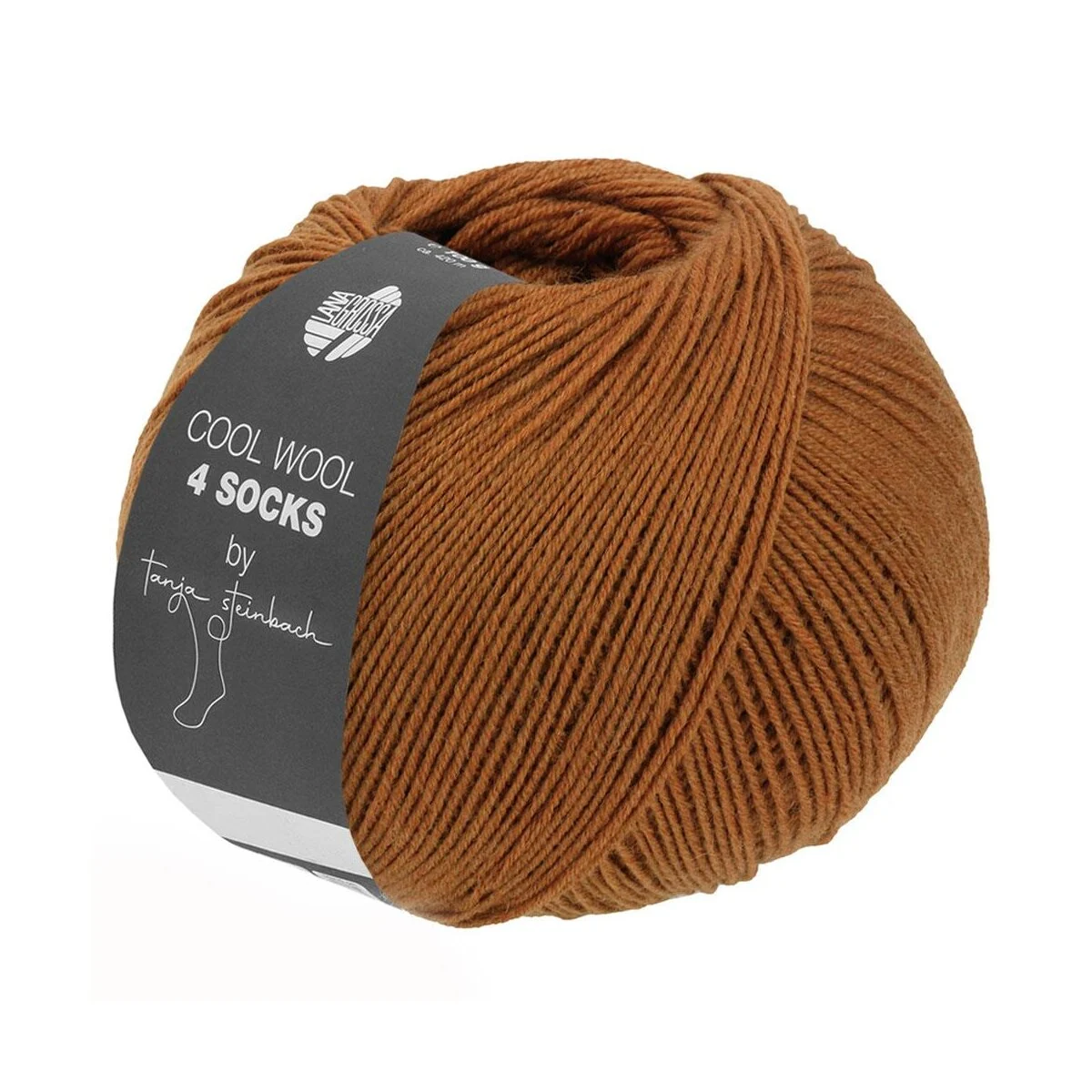 Lana Grossa - Cool Wool 4 Socks Uni 7712 rostbraun