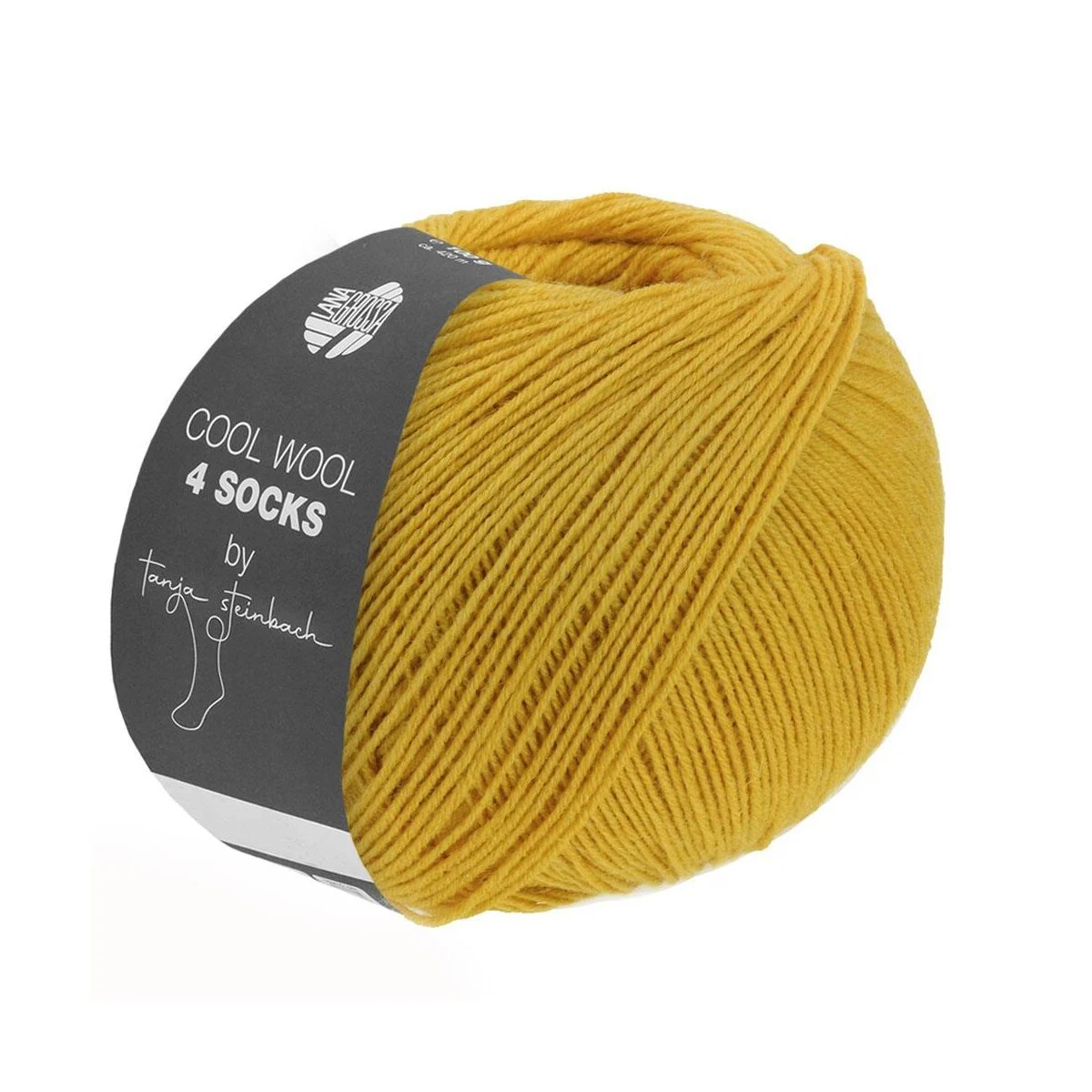 Lana Grossa - Cool Wool 4 Socks Uni 7713 goldgelb