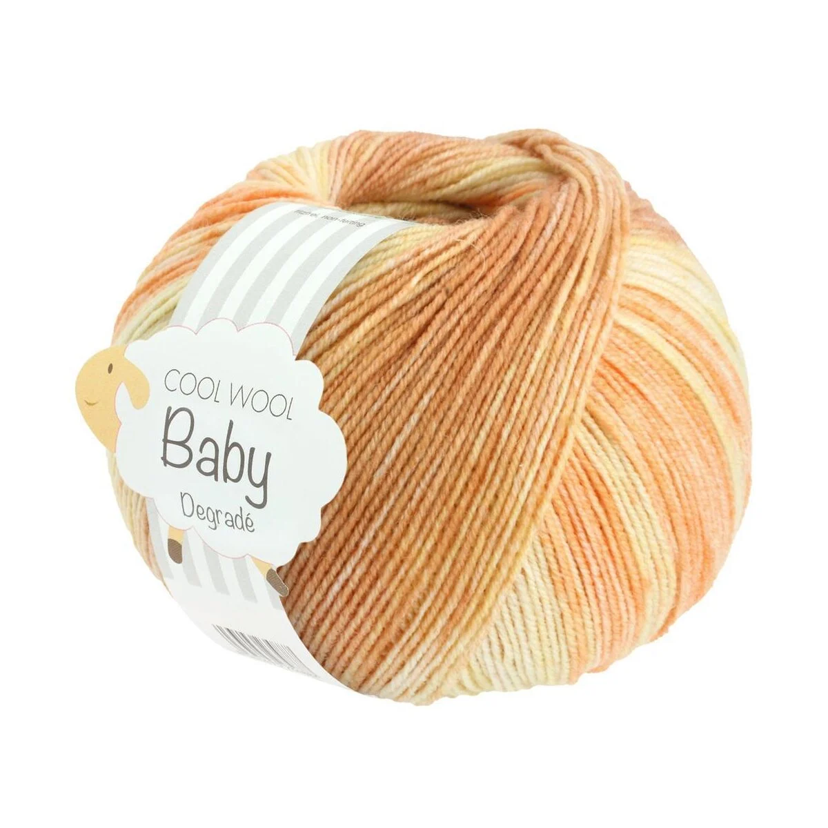 Lana Grossa - Cool Wool Baby Degrade 0521 muschel blassgelb pfirsich camel