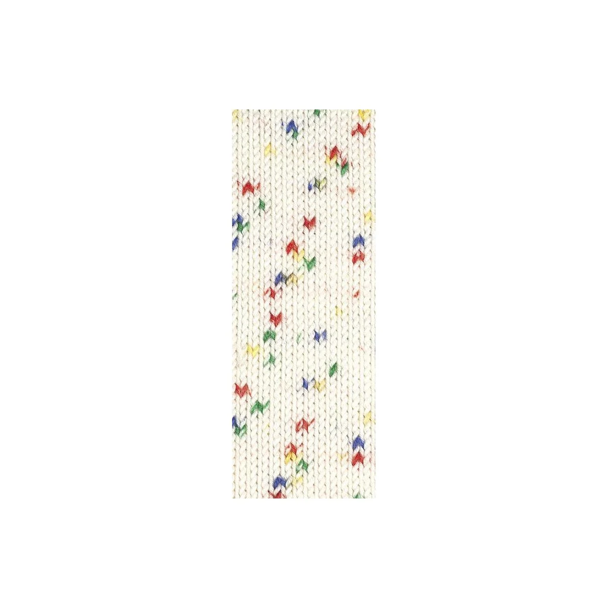 Lana Grossa - Cool Wool Baby Print Punto 0351 weiß blau grün gelb